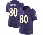 Baltimore Ravens #80 Miles Boykin Purple Team Color Vapor Untouchable Limited Player Football Jersey