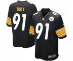 Pittsburgh Steelers #91 Stephon Tuitt Game Black Team Color Football Jersey