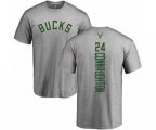 Milwaukee Bucks #24 Pat Connaughton Ash Backer T-Shirt