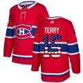 Montreal Canadiens #15 Chris Terry Authentic Red USA Flag Fashion NHL Jersey