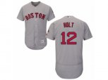 Boston Red Sox #12 Brock Holt Grey Flexbase Authentic Collection MLB Jersey