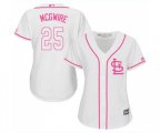 Women's St. Louis Cardinals #25 Mark McGwire Replica White Fashion Cool Base Baseball Jersey