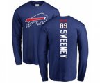 Buffalo Bills #89 Tommy Sweeney Royal Blue Backer Long Sleeve T-Shirt