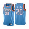 Los Angeles Clippers #20 Landry Shamet Authentic Blue Basketball Jersey - City Edition