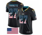 Jacksonville Jaguars #27 Leonard Fournette Limited Black Rush USA Flag Football Jersey