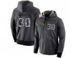 Los Angeles Rams #30 Todd Gurley II Stitched Black Anthracite Salute to Service Player Performance Hoodie