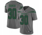 New York Jets #30 Rashard Robinson Limited Gray Inverted Legend Football Jersey