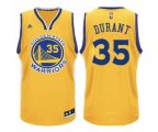 Golden State Warriors #35 Kevin Durant Swingman Gold Basketball Jersey