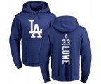 Los Angeles Dodgers #33 Mark Lowe Royal Blue Backer Pullover Hoodie