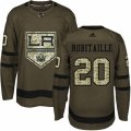 Los Angeles Kings #20 Luc Robitaille Authentic Green Salute to Service NHL Jersey