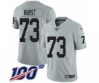 Oakland Raiders #73 Maurice Hurst Limited Silver Inverted Legend 100th Season Football Jersey