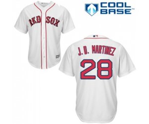 Boston Red Sox #28 J. D. Martinez Replica White Home Cool Base Baseball Jersey