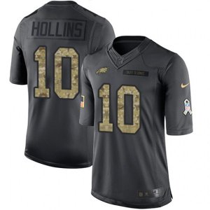 Philadelphia Eagles #10 Mack Hollins Limited Black 2016 Salute to Service NFL Jersey