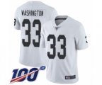 Oakland Raiders #33 DeAndre Washington White Vapor Untouchable Limited Player 100th Season Football Jersey