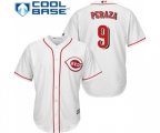 Cincinnati Reds #9 Jose Peraza Replica White Home Cool Base Baseball Jersey