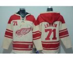 Detroit Red Wings #71 Dylan Larkin Cream pullover hooded