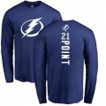 Tampa Bay Lightning #21 Brayden Point Royal Blue Backer Long Sleeve T-Shirt