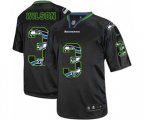Seattle Seahawks #3 Russell Wilson Elite New Lights Out Black Football Jersey