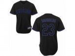 Chicago Cubs #23 Ryne Sandberg Authentic Black Fashion MLB Jersey