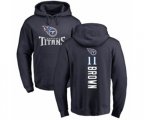 Tennessee Titans #11 A.J. Brown Navy Blue Backer Pullover Hoodie