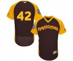 Los Angeles Dodgers #42 Jackie Robinson Brown 2016 All-Star National League BP Authentic Collection Flex Base Baseball Jersey