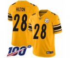 Pittsburgh Steelers #28 Mike Hilton Limited Gold Inverted Legend 100th Season Football Jersey