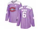 Montreal Canadiens #6 Shea Weber Purple Authentic Fights Cancer Stitched NHL Jersey
