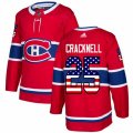 Montreal Canadiens #25 Adam Cracknell Authentic Red USA Flag Fashion NHL Jersey