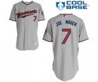 Minnesota Twins #7 Joe Mauer Authentic Grey Road Cool Base Baseball Jersey