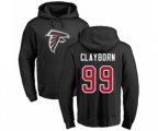 Atlanta Falcons #99 Adrian Clayborn Black Name & Number Logo Pullover Hoodie