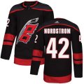Carolina Hurricanes #42 Joakim Nordstrom Authentic Black Alternate NHL Jersey