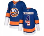 New York Islanders #4 Dennis Seidenberg Authentic Royal Blue USA Flag Fashion NHL Jersey