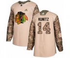 Chicago Blackhawks #14 Chris Kunitz Authentic Camo Veterans Day Practice NHL Jersey