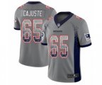 New England Patriots #65 Yodny Cajuste Limited Gray Rush Drift Fashion Football Jersey