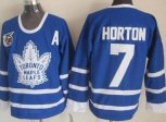 Toronto Maple Leafs #7 Tim Horton Blue 75th CCM Throwback Stitched NHL Jersey Wholesale Cheap