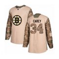 Boston Bruins #34 Paul Carey Authentic Camo Veterans Day Practice Hockey Jersey