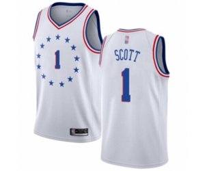 Philadelphia 76ers #1 Mike Scott White Swingman Jersey - Earned Edition