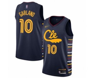 Cleveland Cavaliers #10 Darius Garland Authentic Navy Basketball Jersey - 2019-20 City Edition