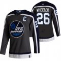 Winnipeg Jets #26 Blake Wheeler Black Adidas 2020-21 Alternate Authentic Player NHL Jersey