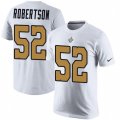 New Orleans Saints #52 Craig Robertson White Rush Pride Name & Number T-Shirt