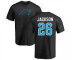 Carolina Panthers #26 Donte Jackson Black Name & Number Logo T-Shirt