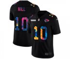 Kansas City Chiefs #10 Tyreek Hill Multi-Color Black 2020 NFL Crucial Catch Vapor Untouchable Limited Jersey