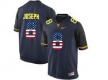 2016 US Flag Fashion West Virginia Mountaineers Karl Joseph #8 College Football Limited Jerseys - Blue
