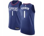 Los Angeles Clippers #1 Jerome Robinson Authentic Blue Basketball Jersey - Icon Edition