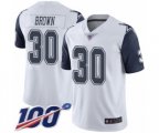Dallas Cowboys #30 Anthony Brown Limited White Rush Vapor Untouchable 100th Season Football Jersey