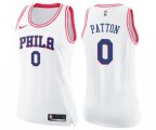 Women's Philadelphia 76ers #0 Justin Patton Swingman White Pink Fashion Basketball Jersey