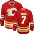 Calgary Flames #7 TJ Brodie Premier Red Third NHL Jersey