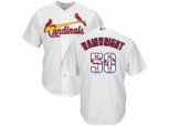 St. Louis Cardinals #50 Adam Wainwright Authentic White Team Logo Fashion Cool Base MLB Jersey