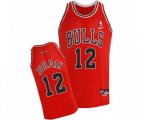 Chicago Bulls #12 Michael Jordan Authentic Red Throwback Basketball Jersey
