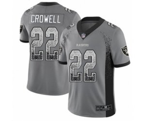 Oakland Raiders #22 Isaiah Crowell Limited Gray Rush Drift Fashion Football Jersey